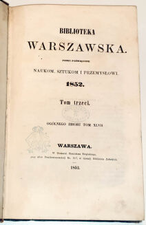 BIBLIOTEKA WARSZAWSKA tom 1-3 z 1852 roku ryciny - 18
