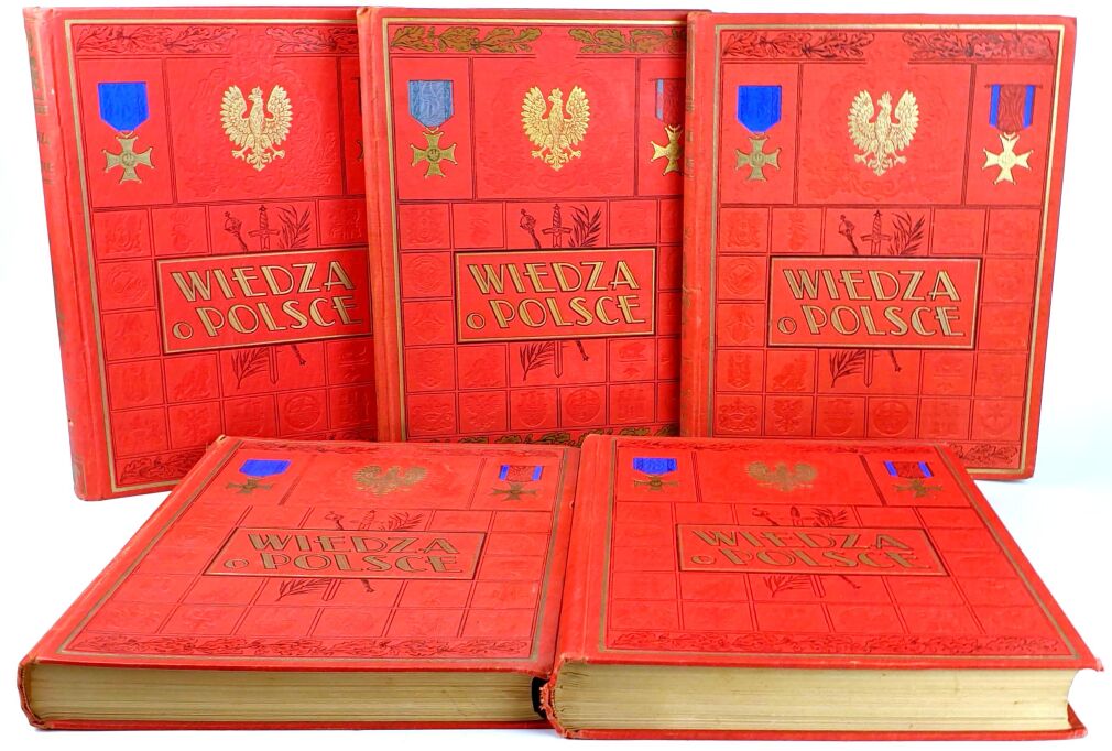WIEDZA O POLSCE Cz. I-III w 5 wol. OPRAWA WYDAWNICZA