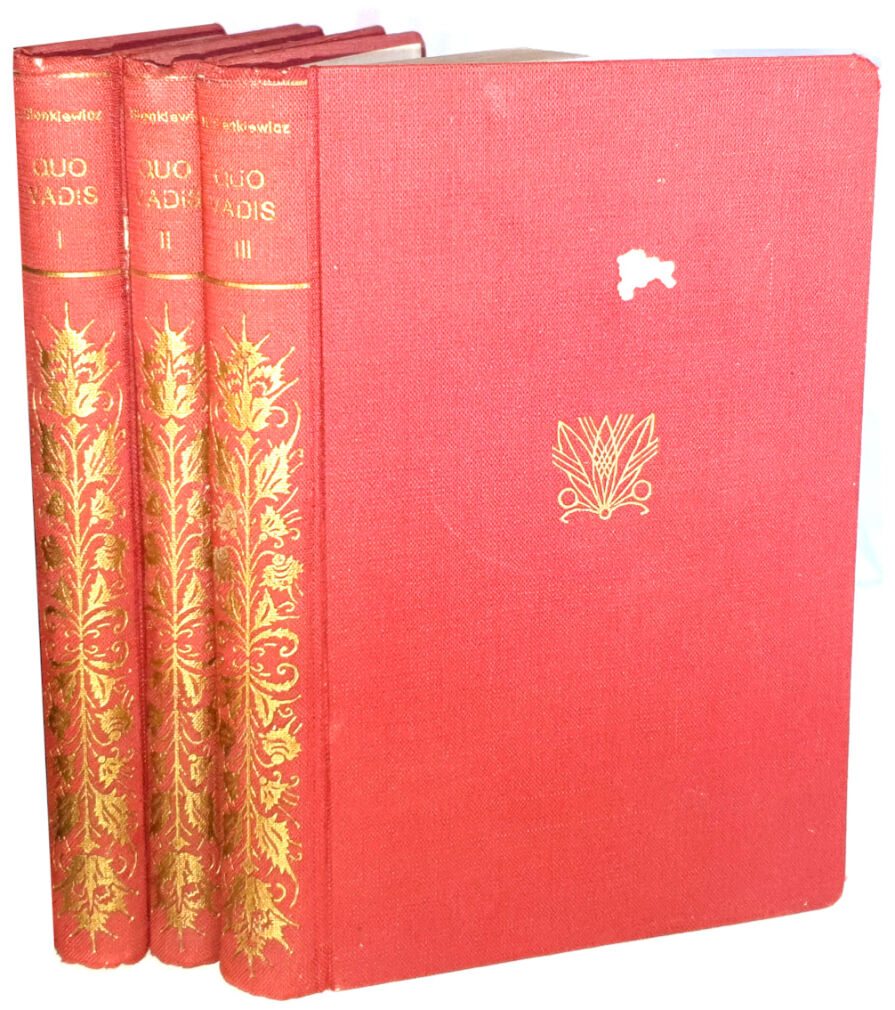 SIENKIEWICZ- QUO VADIS t.1-3 [komplet w 1 wol.] wyd. 1933 