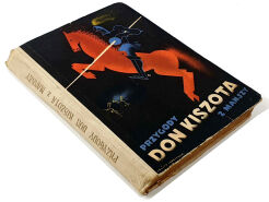 CERVANTES - PRZYGODY DON KISZOTA Z MANSZY / THE ADVENTURES OF DON QUICHOT FROM MANCHA, cover by Jan Levitt and J. Krajewski. Art Deco