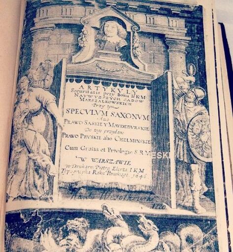 Szczerbic -  Artykuły Securitatis ... Speculum Saxonum albo Prawo Saskie Y Mydeburskie. Rzadkie polskie starodruki prawnicze.