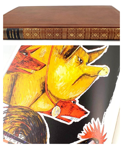 George Orwell - Animal Farm. Collector's edition illustrated with gouaches by Iwan Kulik. An exclusive gift book in a leather cover.