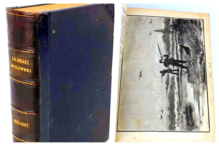 Kalendarz myśliwski ilustrowany na rok 1893[-1897] [5 kalendarzy W 1 Wol.].