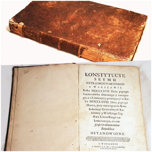 Konstytucye Seymu Extraordynaryinego W Warszawie Roku 1767. Konstytucje traktatowe Repnina z 1767 i 1768